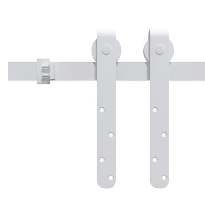 vidaXL Mini Sliding Cabinet Door Kit Carbon Steel White 152 cm