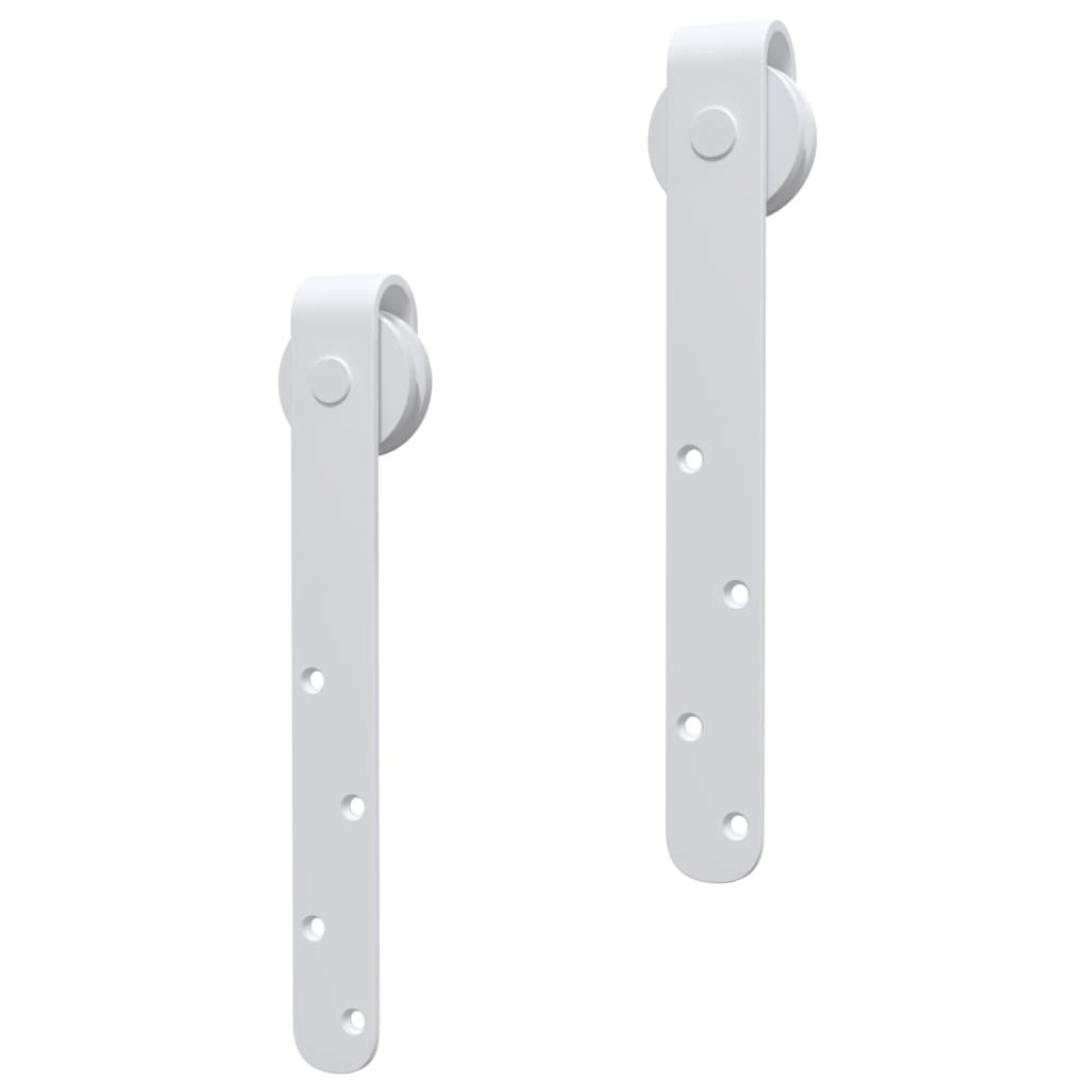 vidaXL Mini Sliding Cabinet Door Kit Carbon Steel White 152 cm