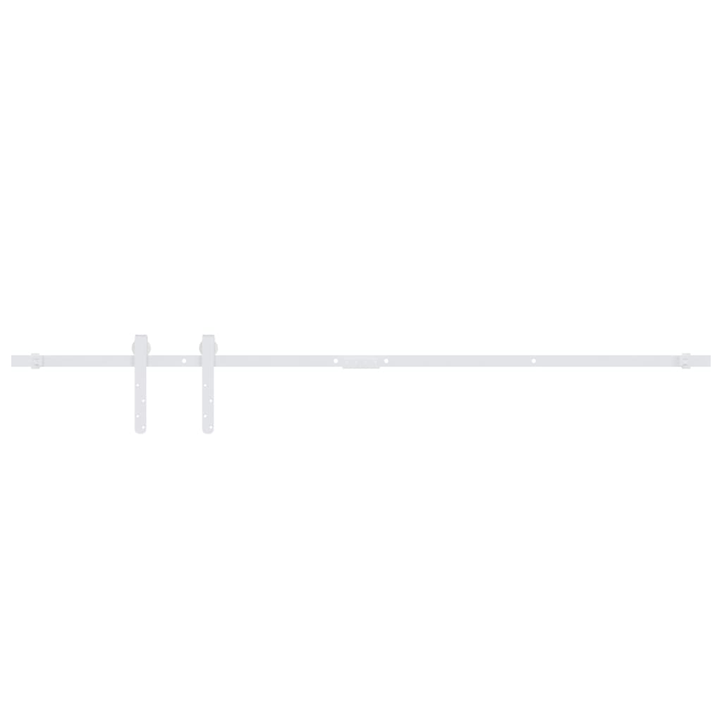 vidaXL Mini Sliding Cabinet Door Kit Carbon Steel White 122 cm