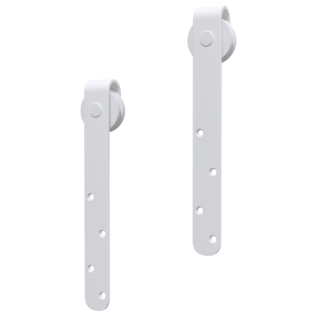 vidaXL Mini Sliding Cabinet Door Kit Carbon Steel White 122 cm