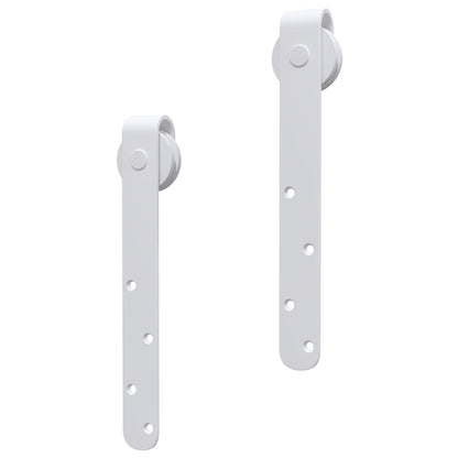 vidaXL Mini Sliding Cabinet Door Kit Carbon Steel White 122 cm