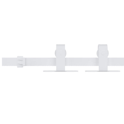 vidaXL Mini Sliding Cabinet Door Kit Carbon Steel White 183 cm