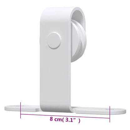 vidaXL Mini Sliding Cabinet Door Kit Carbon Steel White 183 cm