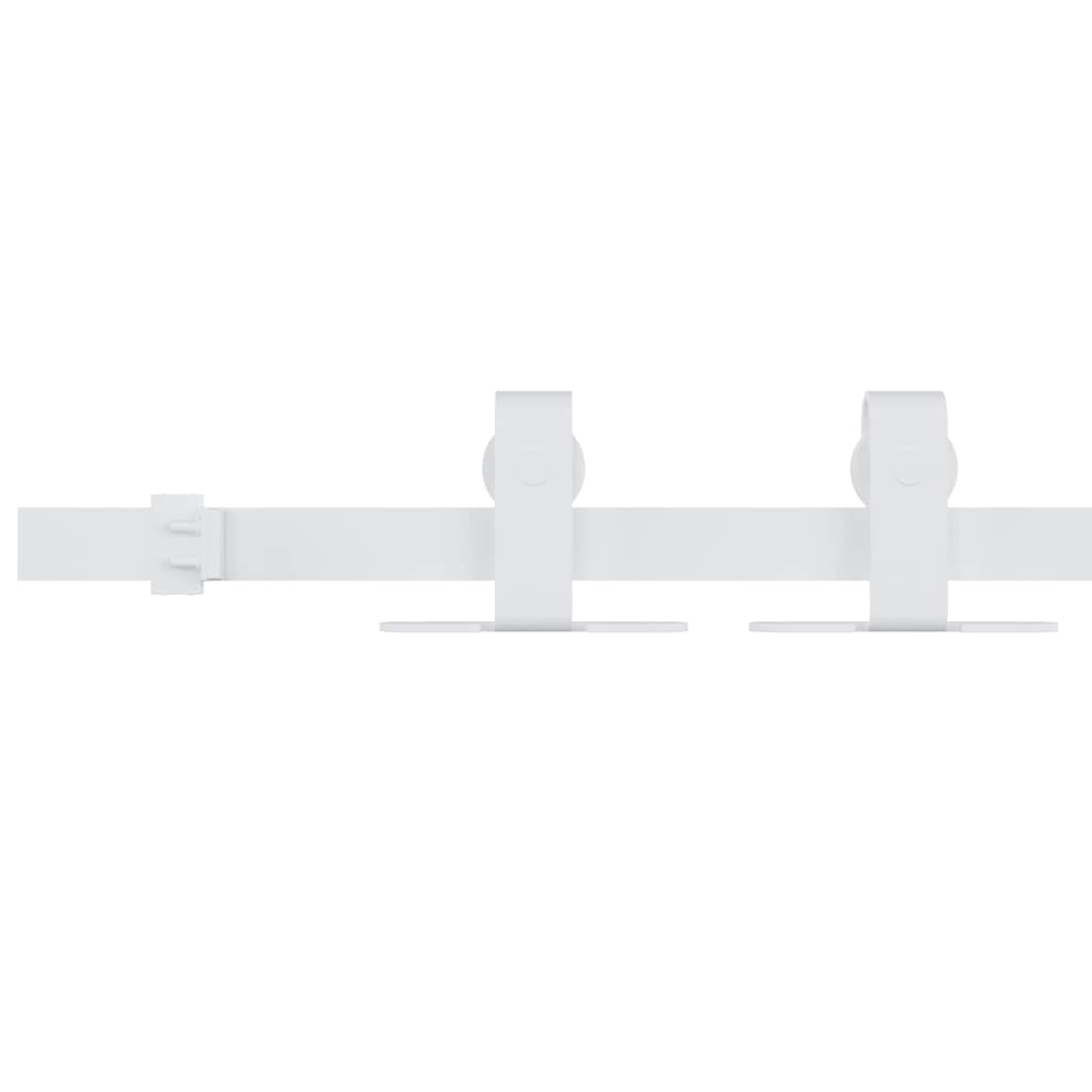vidaXL Mini Sliding Cabinet Door Kit Carbon Steel White 200 cm