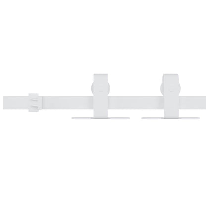 vidaXL Mini Sliding Cabinet Door Kit Carbon Steel White 200 cm