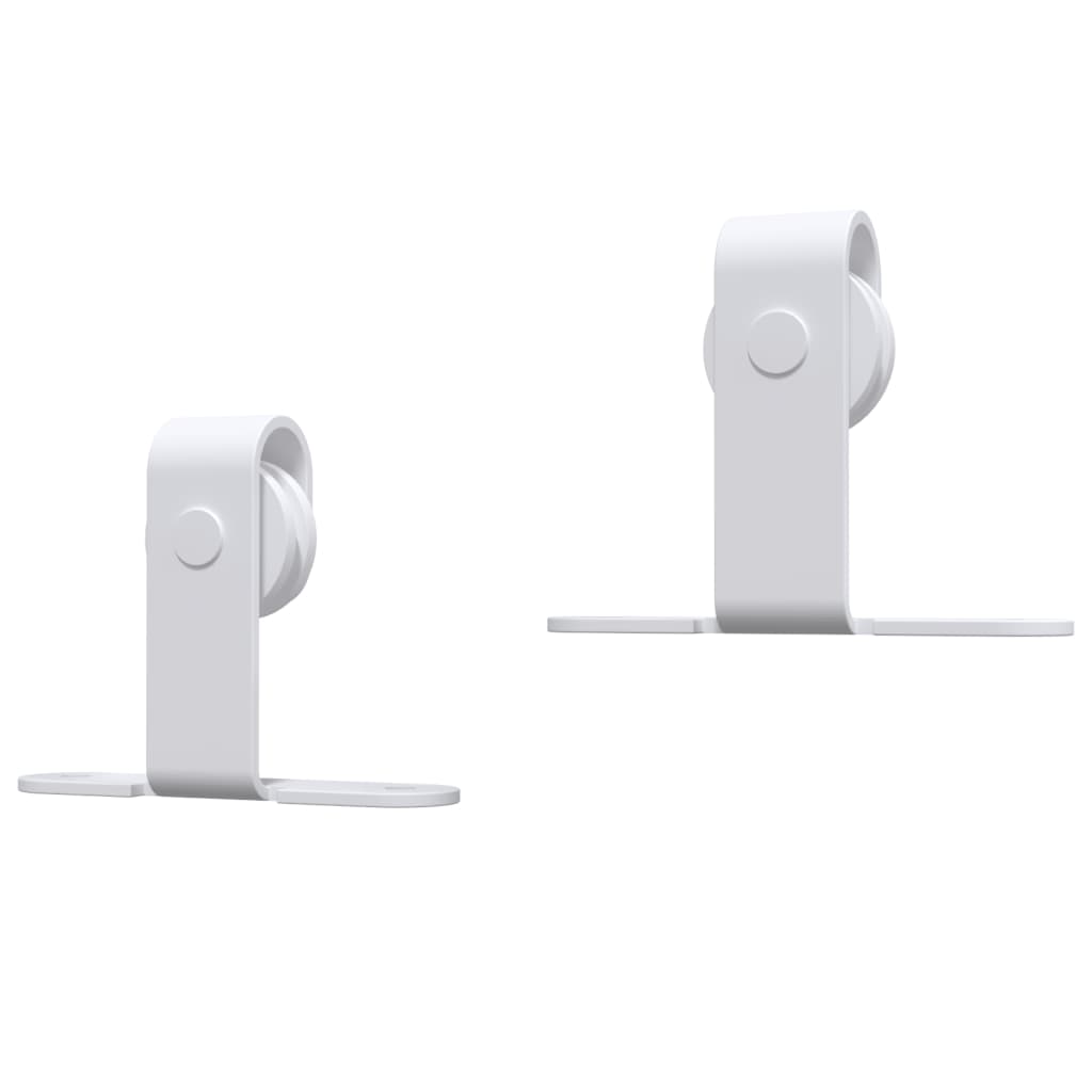 vidaXL Mini Sliding Cabinet Door Kit Carbon Steel White 152 cm