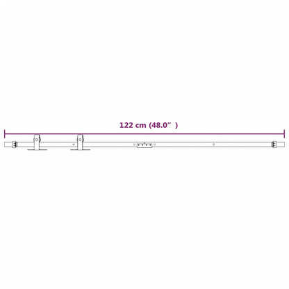 vidaXL Mini Sliding Cabinet Door Kit Carbon Steel White 122 cm