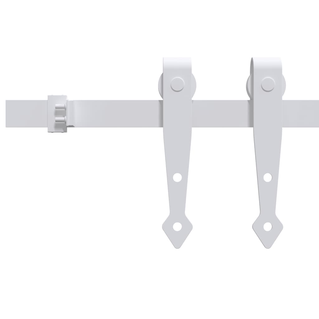 vidaXL Mini Sliding Cabinet Door Kit Carbon Steel White 183 cm