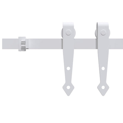 vidaXL Mini Sliding Cabinet Door Kit Carbon Steel White 183 cm