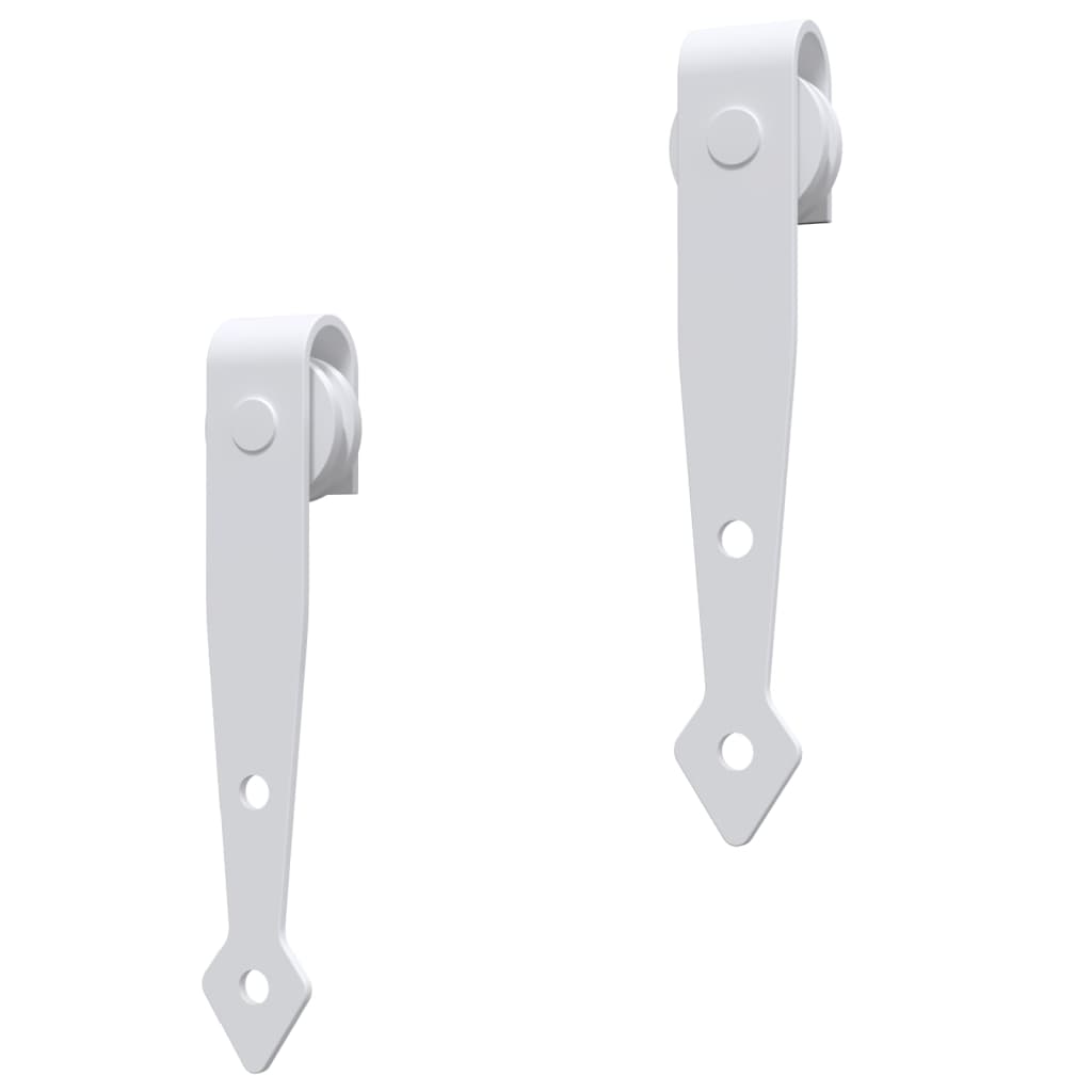 vidaXL Mini Sliding Cabinet Door Kit Carbon Steel White 183 cm