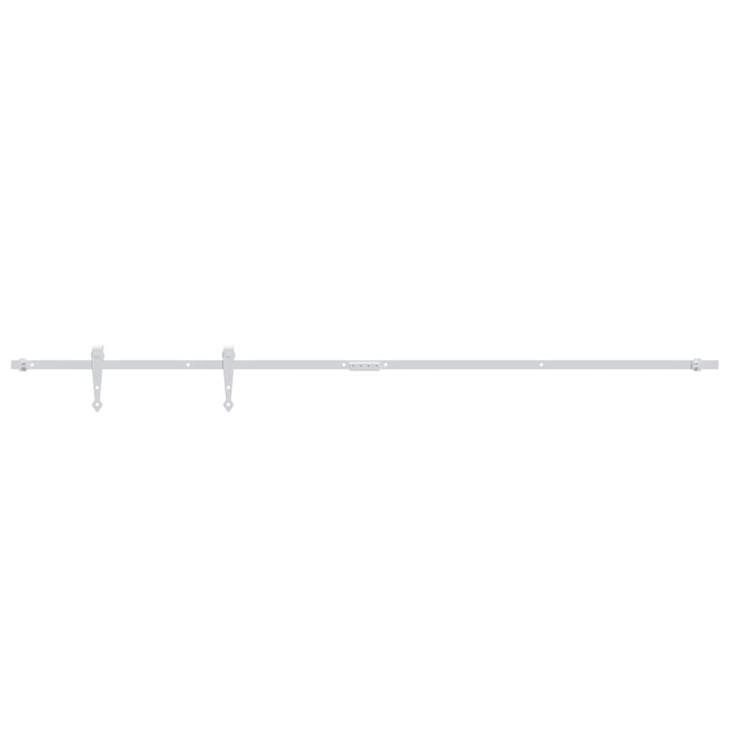 vidaXL Mini Sliding Cabinet Door Kit Carbon Steel White 200 cm