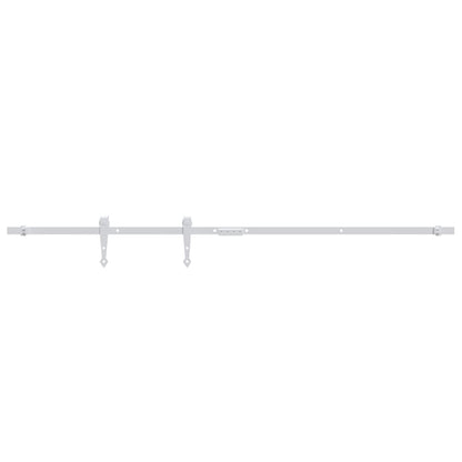 vidaXL Mini Sliding Cabinet Door Kit Carbon Steel White 152 cm