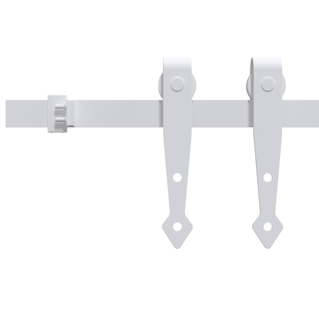 vidaXL Mini Sliding Cabinet Door Kit Carbon Steel White 152 cm