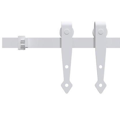 vidaXL Mini Sliding Cabinet Door Kit Carbon Steel White 152 cm