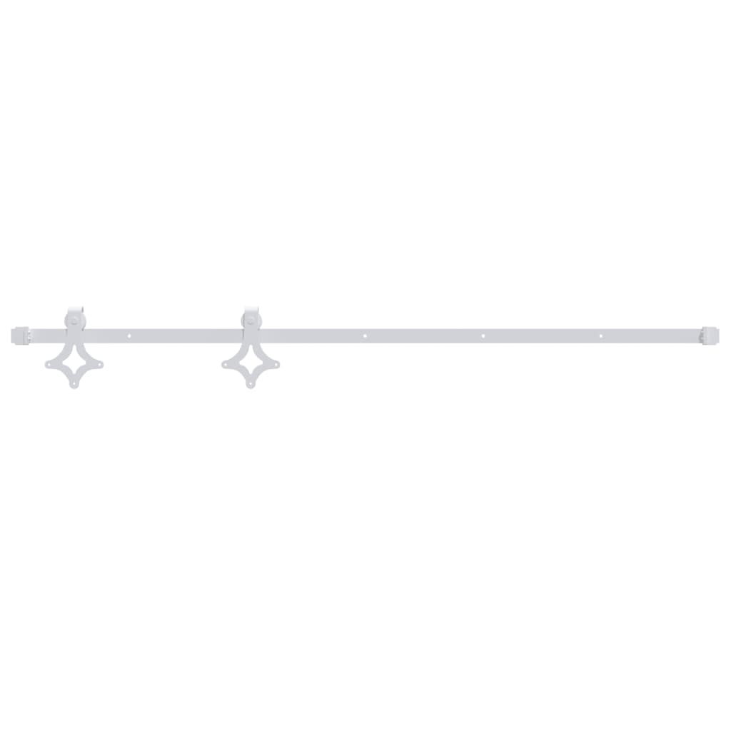 vidaXL Sliding Door Hardware Kit 183 cm Steel White