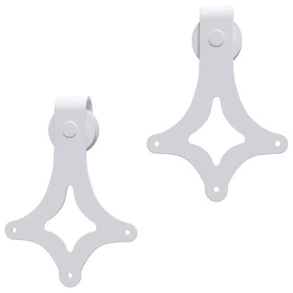 vidaXL Sliding Door Hardware Kit 183 cm Steel White
