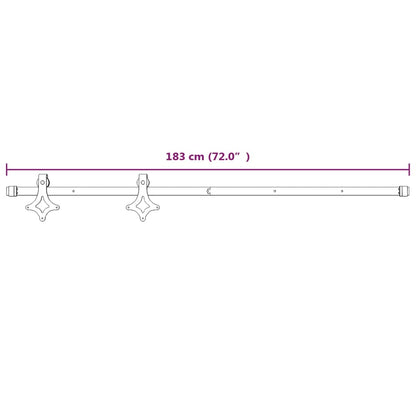 vidaXL Sliding Door Hardware Kit 183 cm Steel White