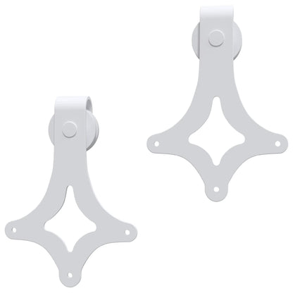 vidaXL Sliding Door Hardware Kit 200 cm Steel White