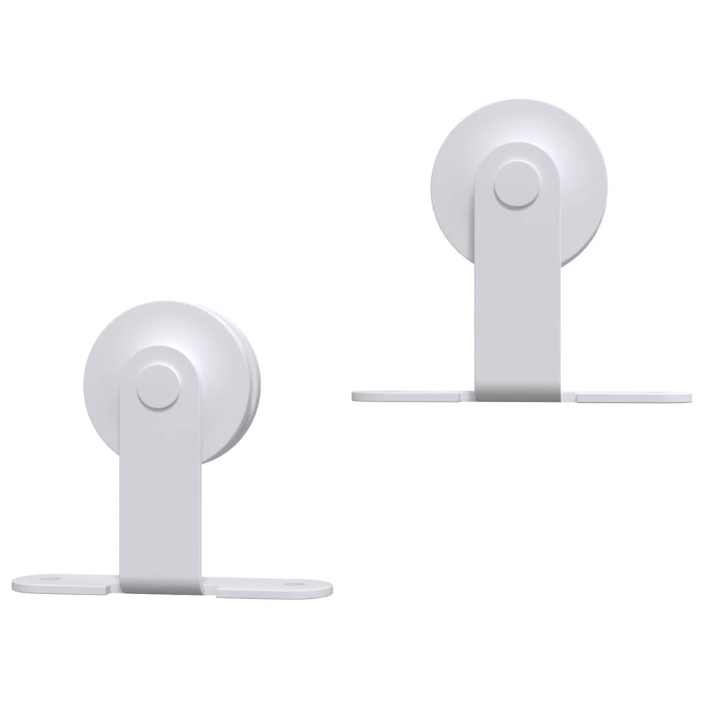 vidaXL Sliding Door Hardware Kit 183 cm Steel White