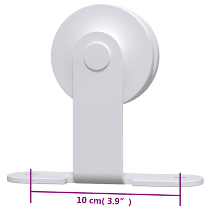 vidaXL Sliding Door Hardware Kit 183 cm Steel White