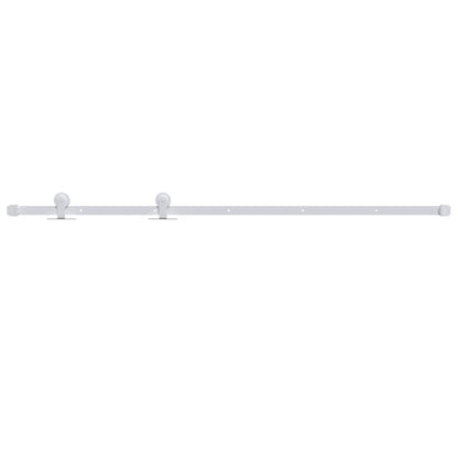 vidaXL Sliding Door Hardware Kit 200 cm Steel White