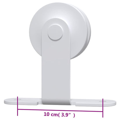 vidaXL Sliding Door Hardware Kit 200 cm Steel White
