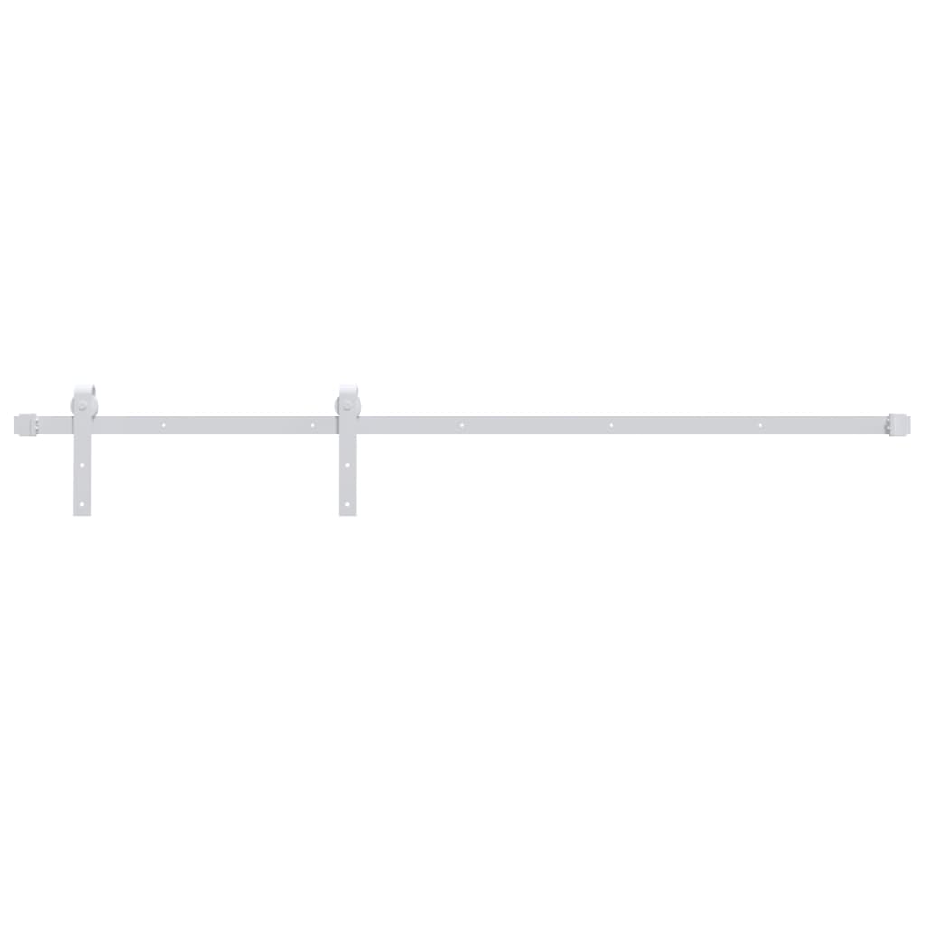 vidaXL Sliding Door Hardware Kit 200 cm Steel White