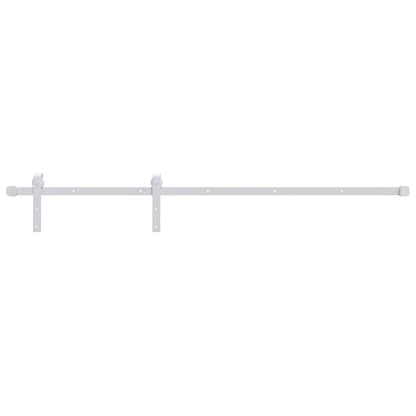 vidaXL Sliding Door Hardware Kit 200 cm Steel White