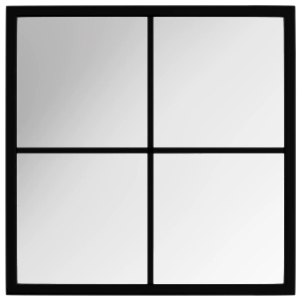 vidaXL Wall Mirror Black 40x40 cm Metal