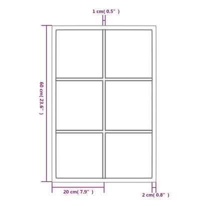 vidaXL Wall Mirror Black 60x40 cm Metal