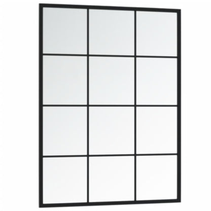 vidaXL Wall Mirror Black 80x60 cm Metal
