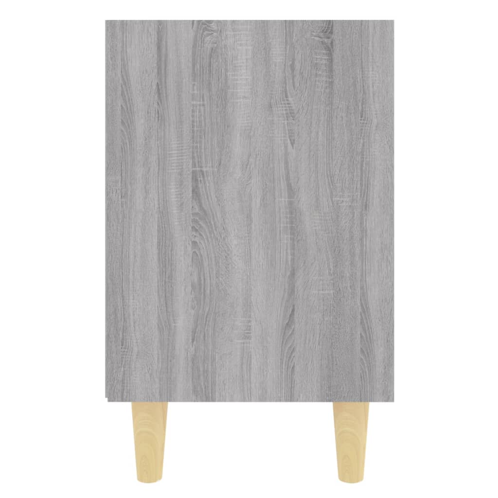 vidaXL Bed Cabinets with Solid Wood Legs 2 pcs Grey Sonoma 40x30x50 cm