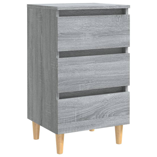 vidaXL Bed Cabinet | Grey sonoma | Engineered wood | Bed Cabinet | Rectangular