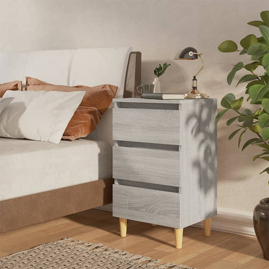 vidaXL Bed Cabinet | Grey sonoma | Engineered wood | Bed Cabinet | Rectangular