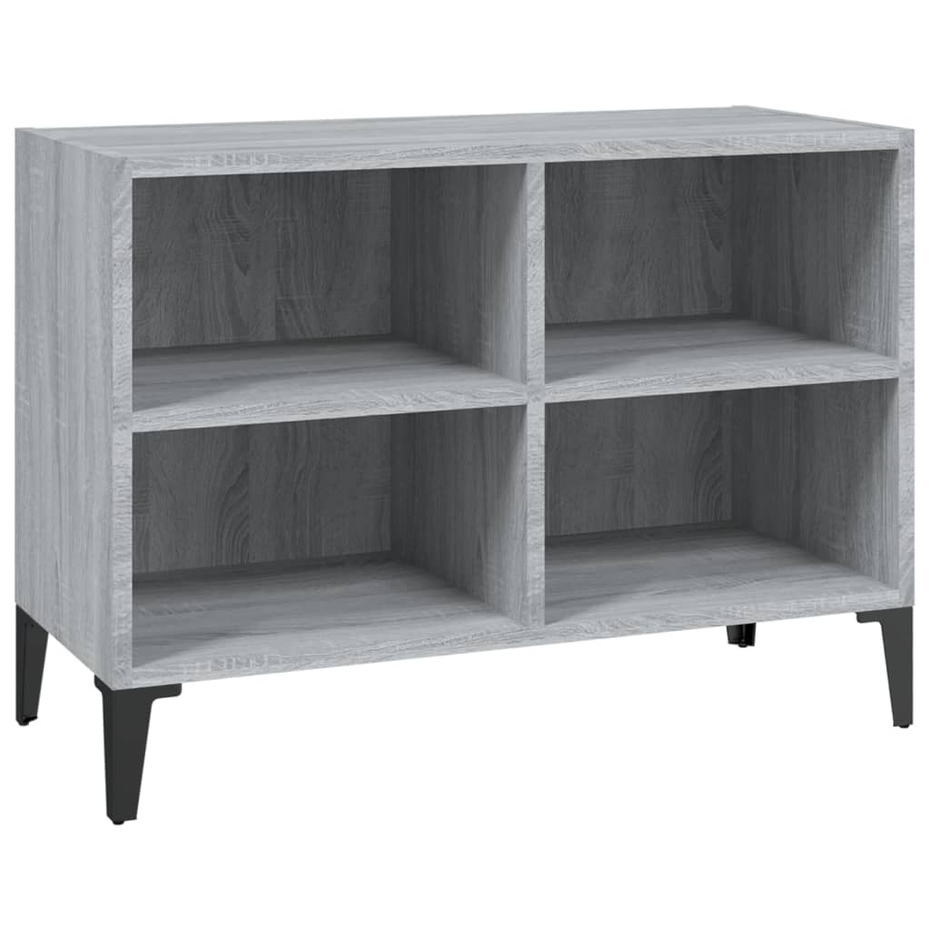 vidaXL TV Cabinet with Metal Legs Grey Sonoma 69.5x30x50 cm