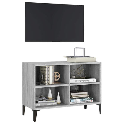 vidaXL TV Cabinet with Metal Legs Grey Sonoma 69,5x30x50 cm
