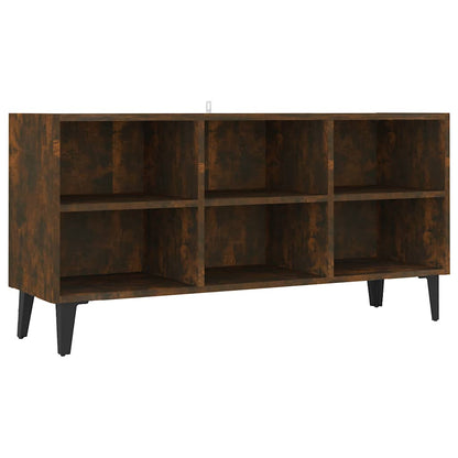 vidaXL TV Cabinet with Metal Legs Smoked Oak 103,5x30x50 cm