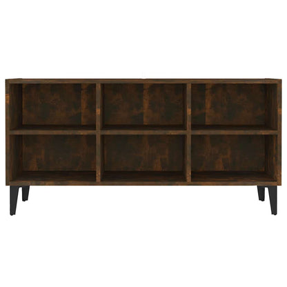 vidaXL TV Cabinet with Metal Legs Smoked Oak 103,5x30x50 cm