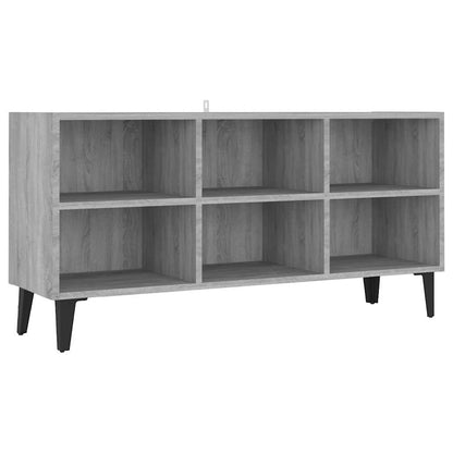 vidaXL TV Cabinet with Metal Legs Grey Sonoma 103,5x30x50 cm
