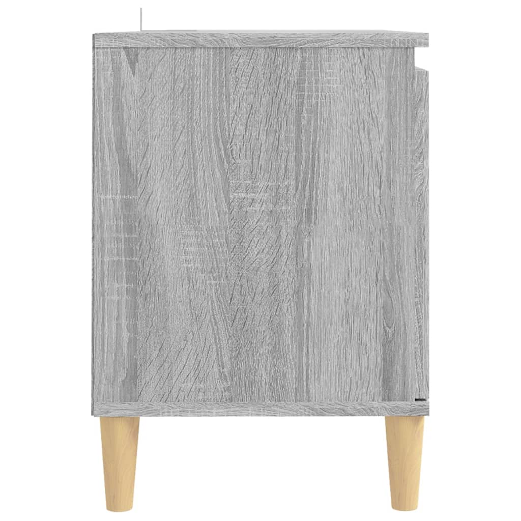 vidaXL TV Cabinet with Solid Wood Legs Grey Sonoma 103.5x35x50 cm