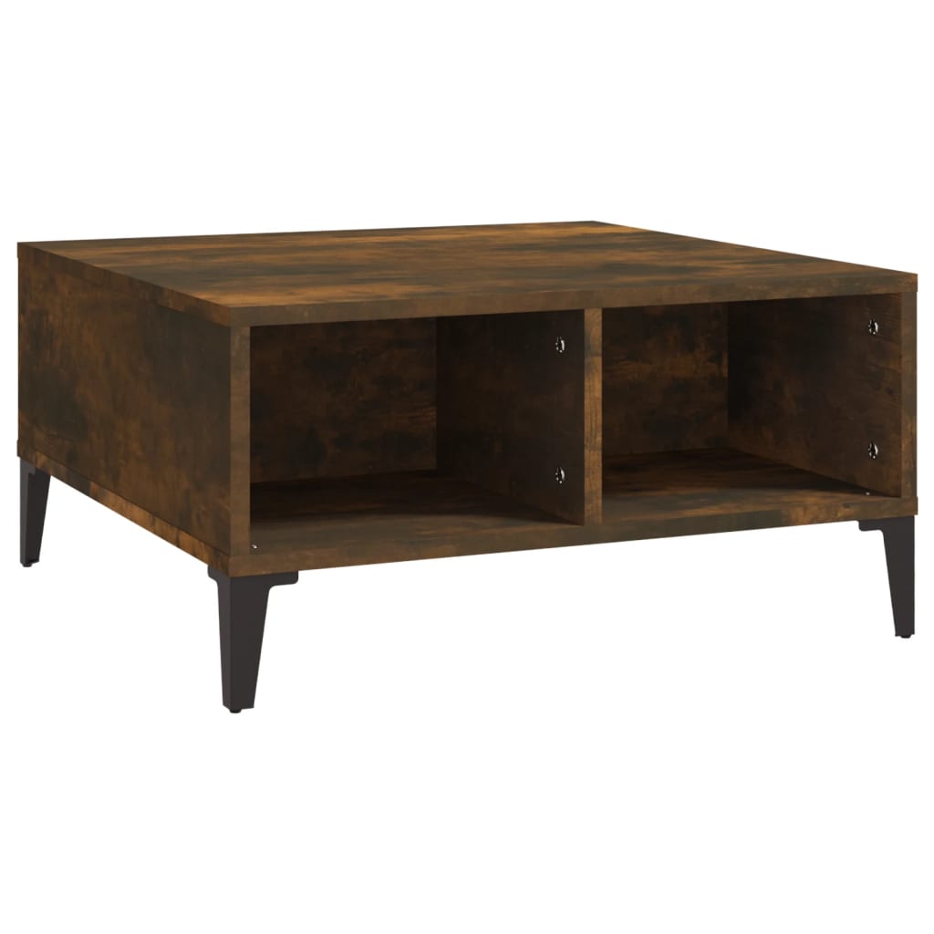 vidaXL Coffee Table Smoked Oak 60x60x30 cm Engineered Wood