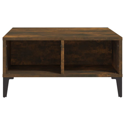 vidaXL Coffee Table Smoked Oak 60x60x30 cm Engineered Wood