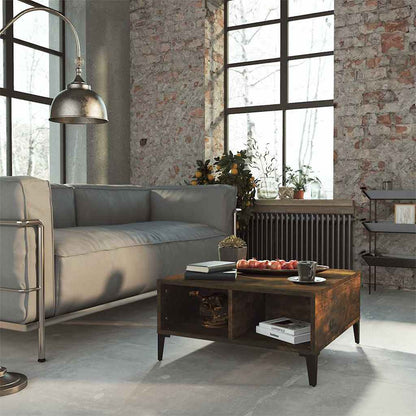 813167 vidaXL Coffee Table Smoked Oak 60x60x30 cm Engineered Wood