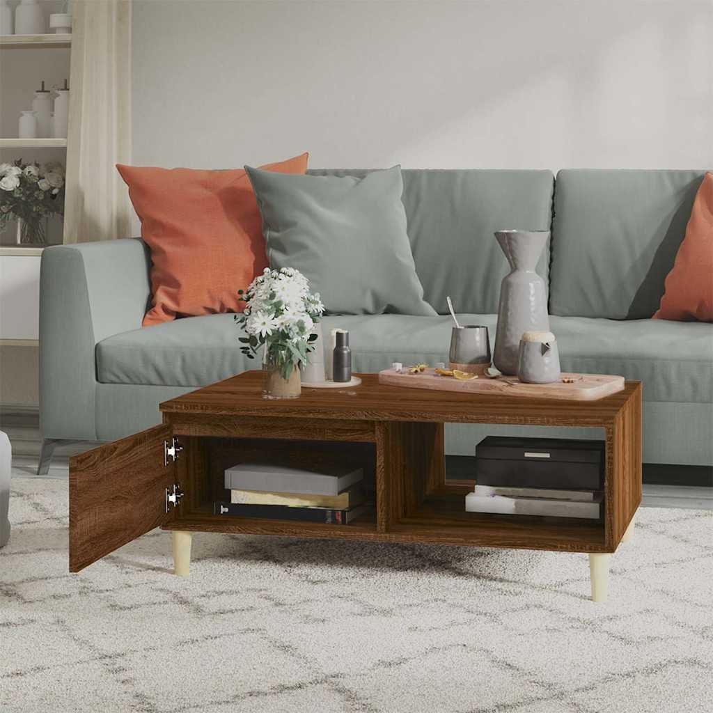 vidaXL Coffee Table Brown Oak 90x60x35 cm Engineered Wood