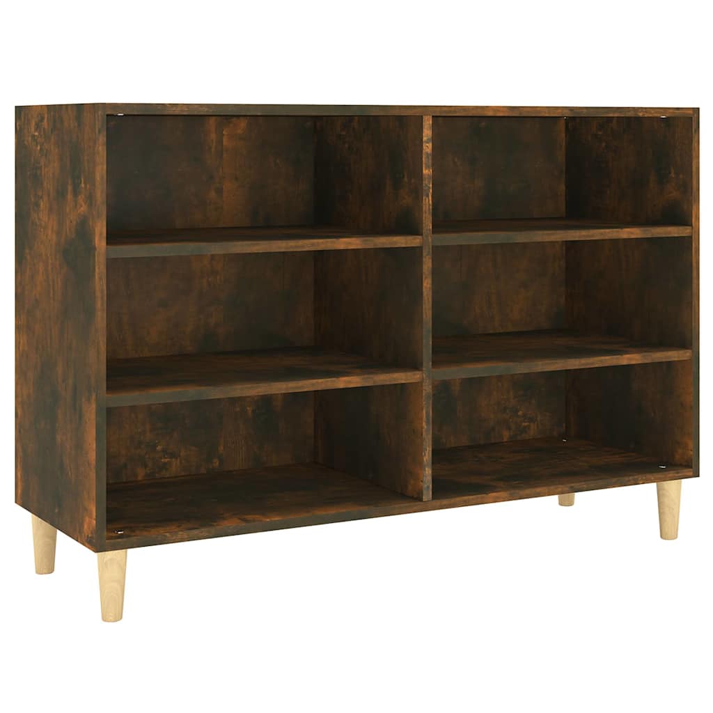vidaXL Sideboard Smoked Oak 103,5x35x70 cm Engineered Wood
