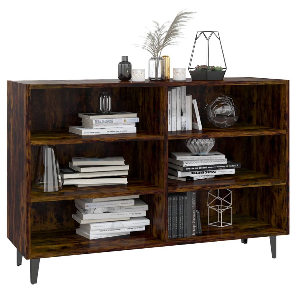 vidaXL Sideboard Smoked Oak 103.5x35x70 cm Engineered Wood