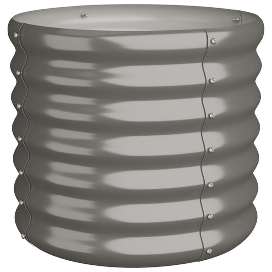 vidaXL Garden Planter Galvanised Steel 40x40x36 cm Grey