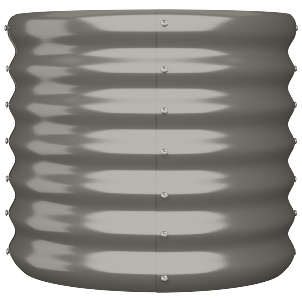 vidaXL Garden Planter Galvanised Steel 40x40x36 cm Grey