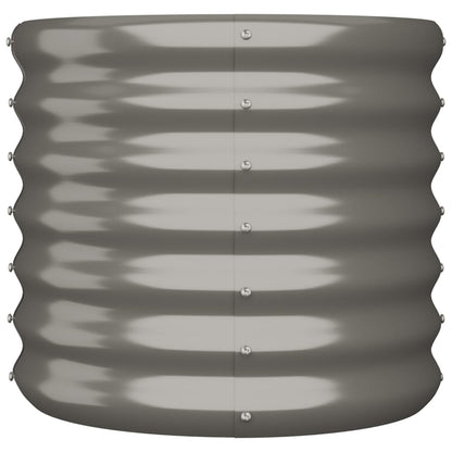 vidaXL Garden Planter Galvanised Steel 40x40x36 cm Grey
