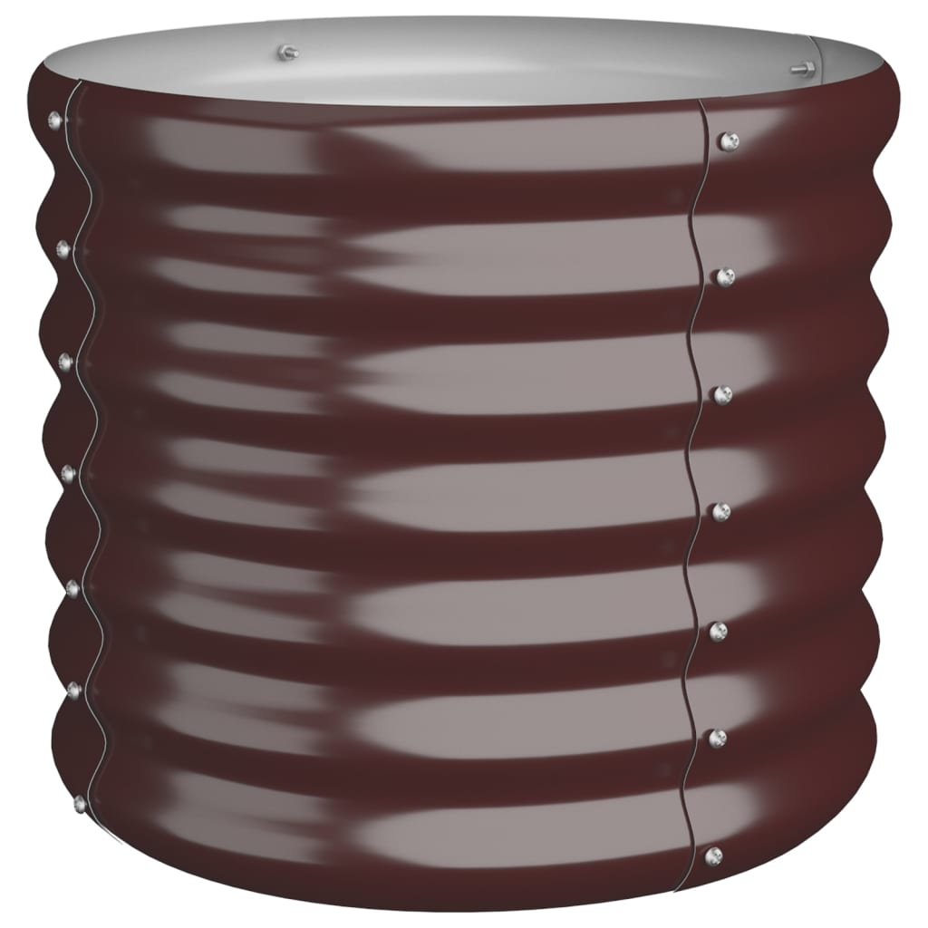 vidaXL Garden Planter Galvanised Steel 40x40x36 cm Brown